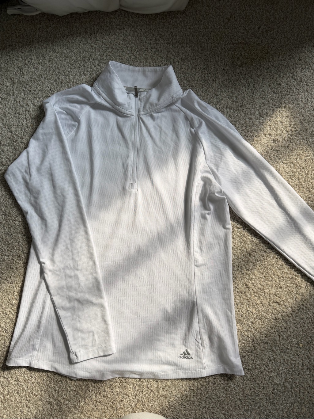 White Adidas Golf Quarterzip